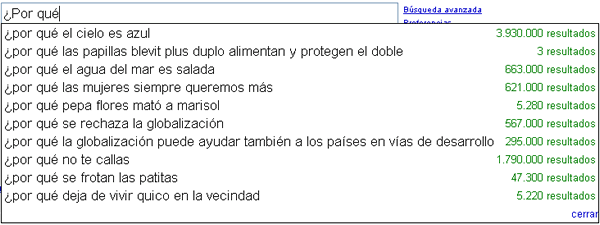 Algunas sugerencias de Google 5 ¿Por qué