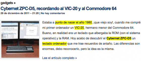 Destaca partes de una página web