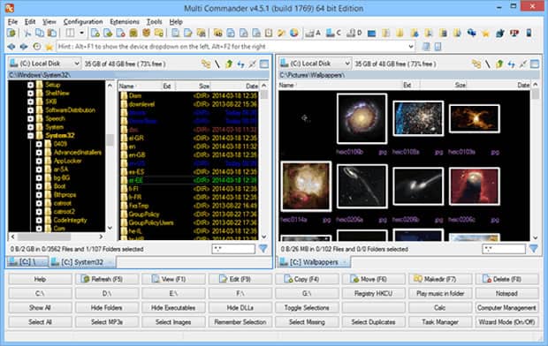 Multi Commander en acción