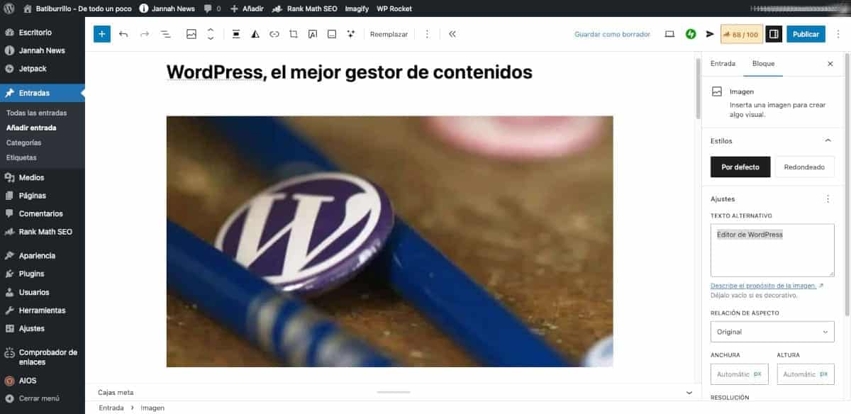 Editor de WordPress